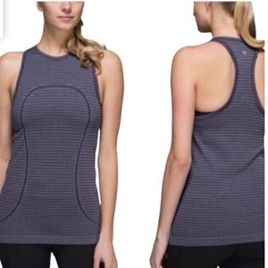 Lululemon Run Swiftly Tech Tank Rugby Stripe gray